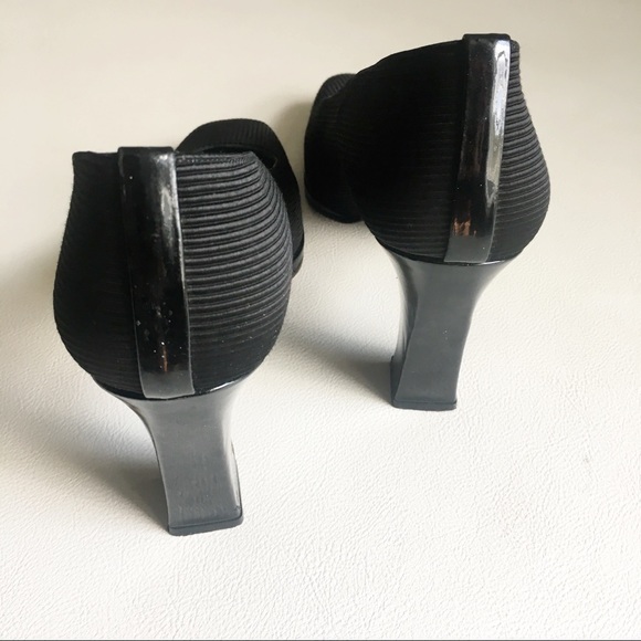 Stuart Weitzman square toe ribbed heels - Picture 3 of 6